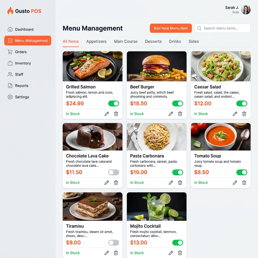 หน้าจอจัดการเมนูอาหาร admin.php?page=menu_admin
